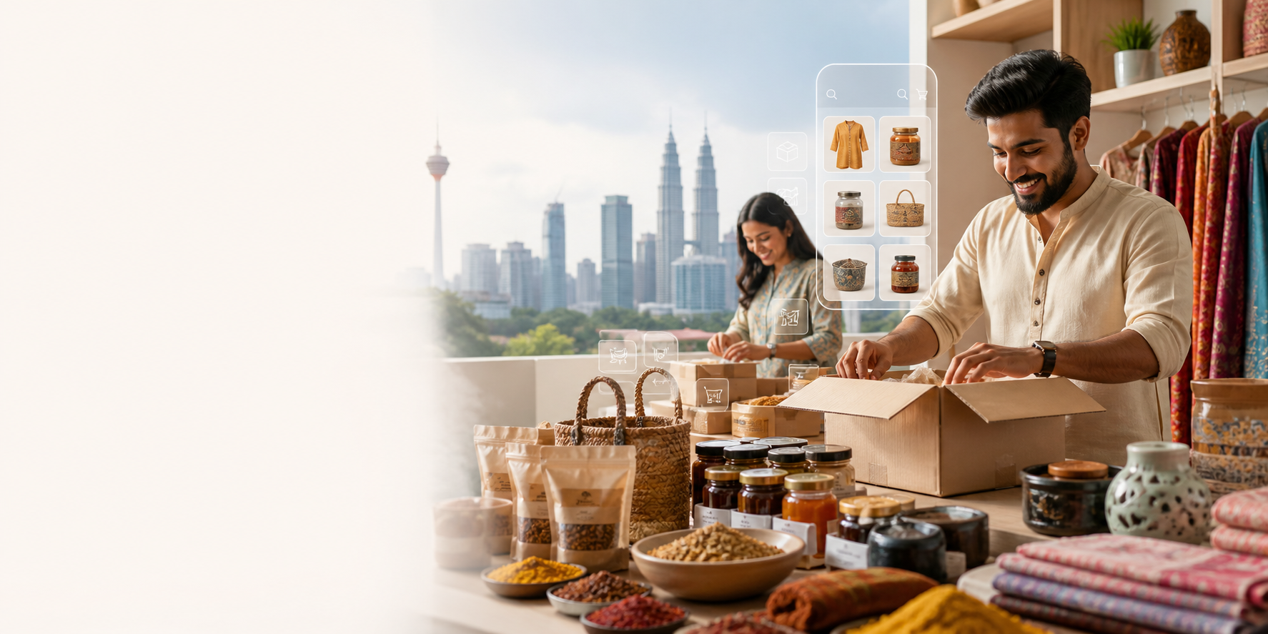 Indian vendors preparing products for Malaysia online shoppers